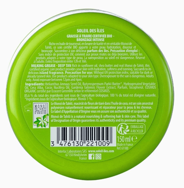  GRAISSE A TRAIRE BIO SPF0 - 125ml