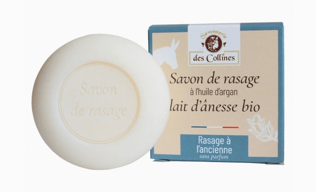 Savon de rasage, lait d'ânesse et huile d'argan 100g 