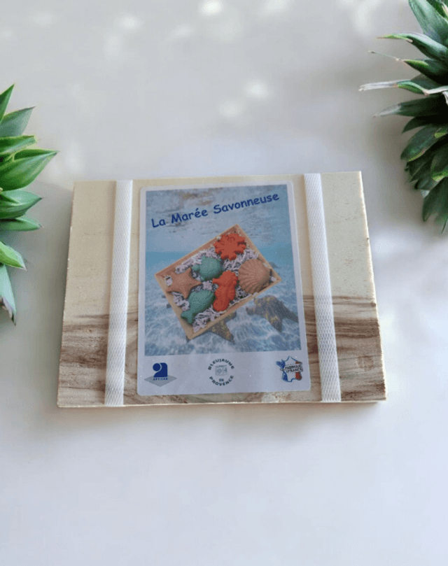 Bourriche de 6 Savons Colorés de 40 gr Thème marin