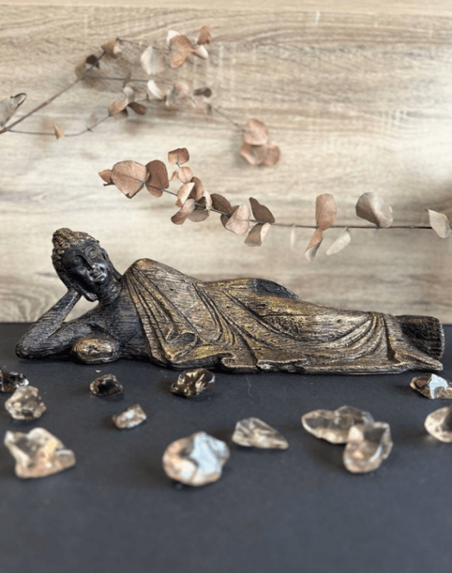 Statuette Bouddha Allongé 37 cm - Résine